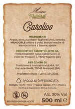 Carica l'immagine nel visualizzatore di Gallery, Carolivo: liquore artigianale a base di foglie di ulivo, carrube e mandorle. Alc. 30% Vol. 500 Cl