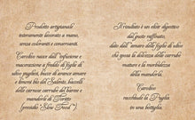 Carica l'immagine nel visualizzatore di Gallery, Carolivo: liquore artigianale a base di foglie di ulivo, carrube e mandorle. Alc. 30% Vol. 500 Cl
